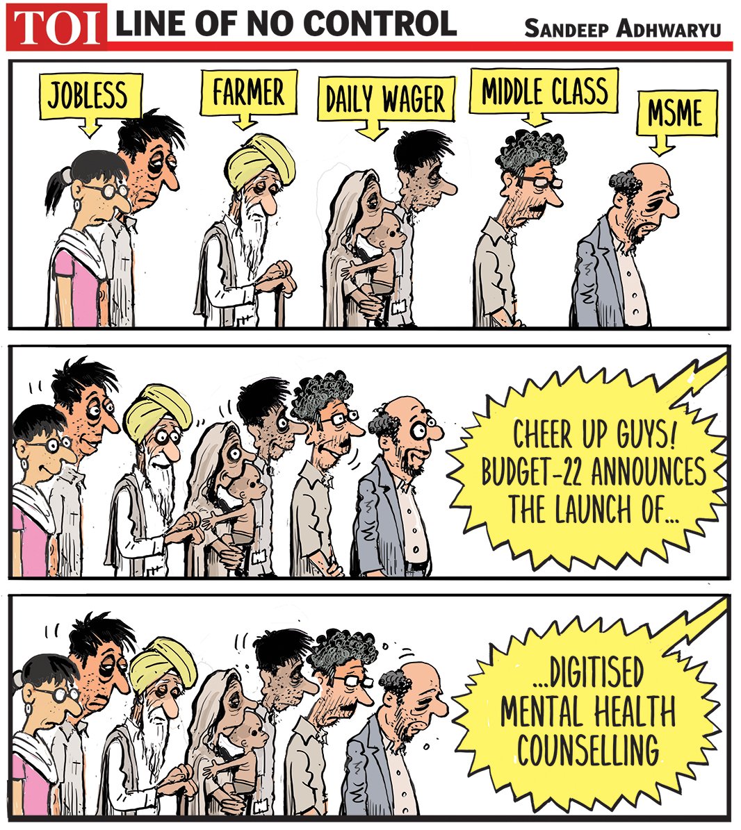 कार्टूनिस्ट संदीप अध्वर्यू, टाईम्स ऑफ इंडिया