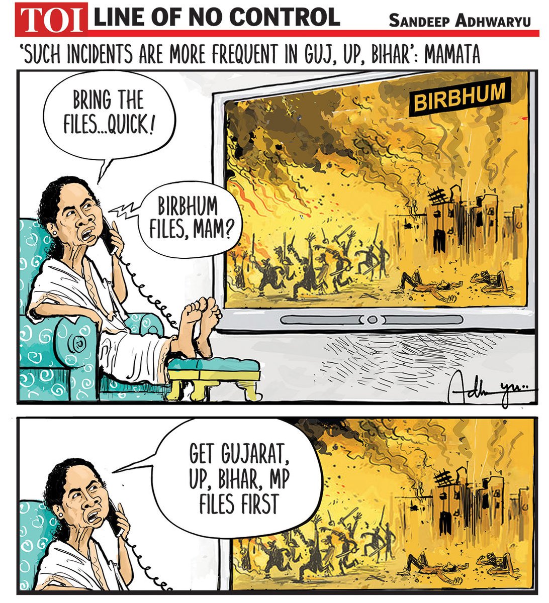 कार्टूनिस्ट संदीप अध्वर्यू, टाईम्स ऑफ इंडिया