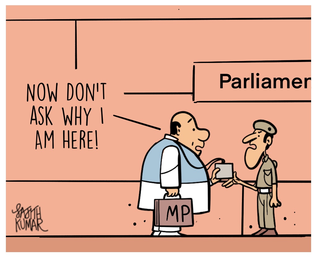 सजीत कुमार का कार्टून, डेक्कन हेराल्ड