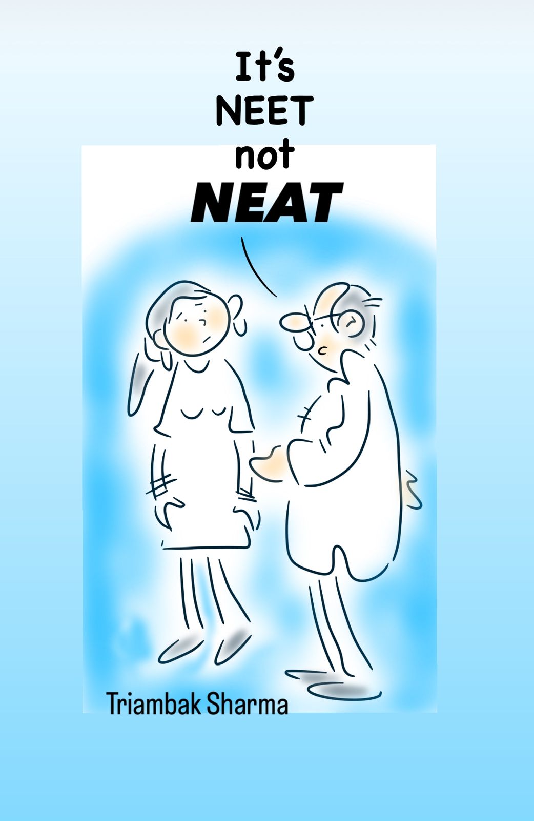 त्रयंबक शर्मा का कार्टून