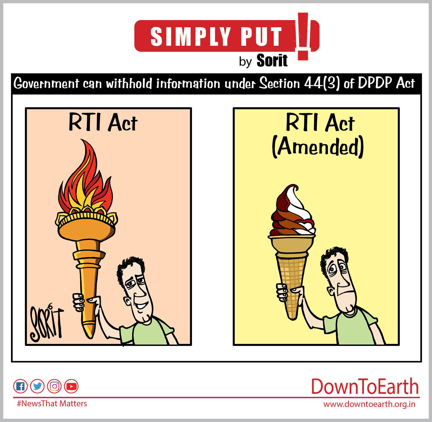 कार्टूनिस्ट सोरिट डाउन टू अर्थ