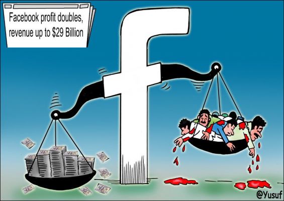 कार्टून यूसुफ ,सोशल मीडिया