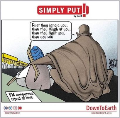 कार्टूनिस्ट सॉरीट, डाउन टू अर्थ