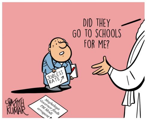 सजीत कुमार का कार्टून, डेक्कन हेराल्ड