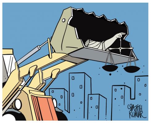 सजीत कुमार का कार्टून, डेक्कन हेराल्ड