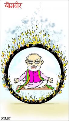 कार्टूनिस्ट माधव बाजपेयी, राष्ट्रीय सहारा