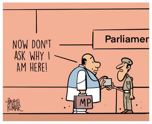 सजीत कुमार का कार्टून, डेक्कन हेराल्ड