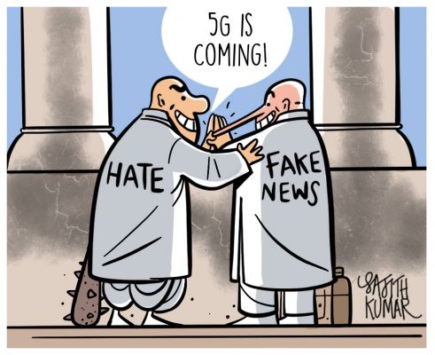 सजीत कुमार का कार्टून, डेक्कन हेराल्ड