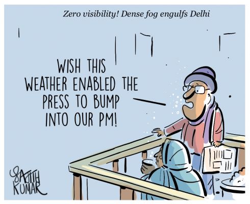 सजीत कुमार का कार्टून, डेक्कन हेराल्ड