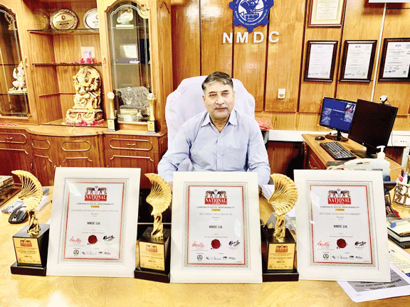 एनएमडीसी बचेली को उत्कृष्ट सीएसआर के लिए मिले 3 राष्ट्रीय पुरस्कार
