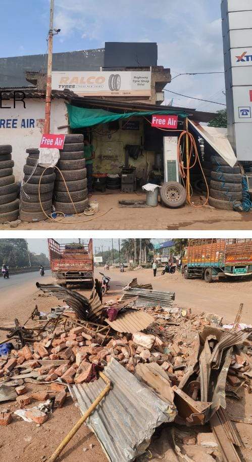 पेट्रोल पम्प संचालक ने रातों रात जेसीबी से ढहवायी 18 साल पुरानी दुकान, सुपेला थाना में जुर्म दर्ज