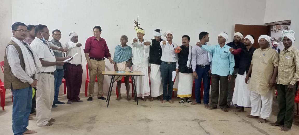 जिला गोंडवाना समाज के अध्यक्ष का शपथ ग्रहण समारोह