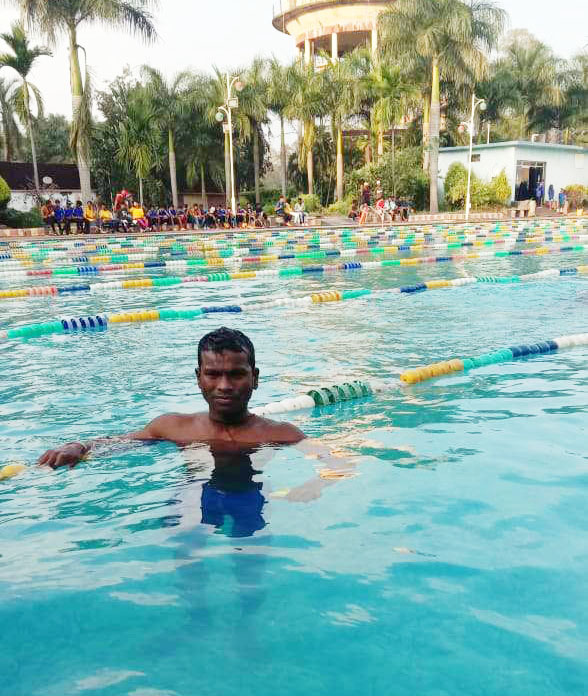 पहले दिन खेल गांव पुरई के तैराकों का रहा दबदबा