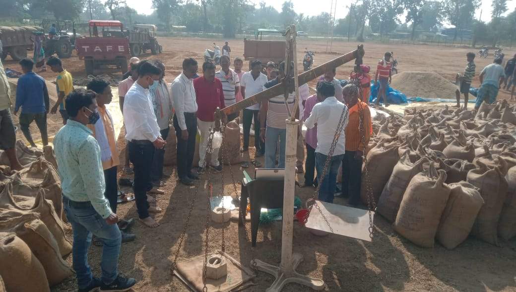 इधर धान खरीदी शुरू उधर धान की कटाई जारी