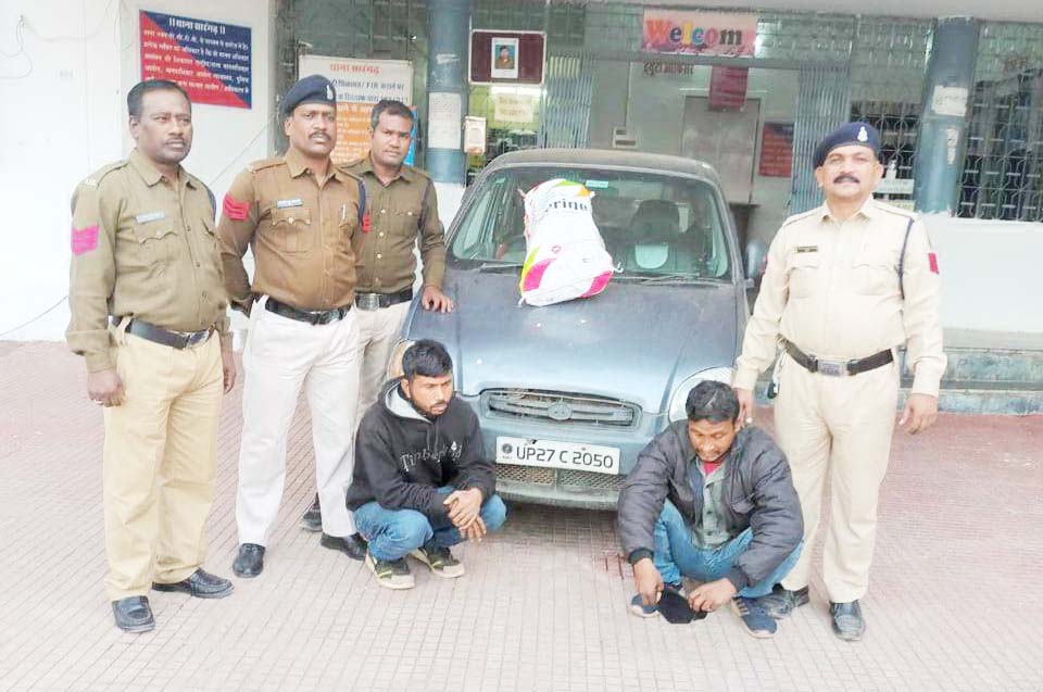 ओडिशा से गांजे लाते दो  गिरफ्तार