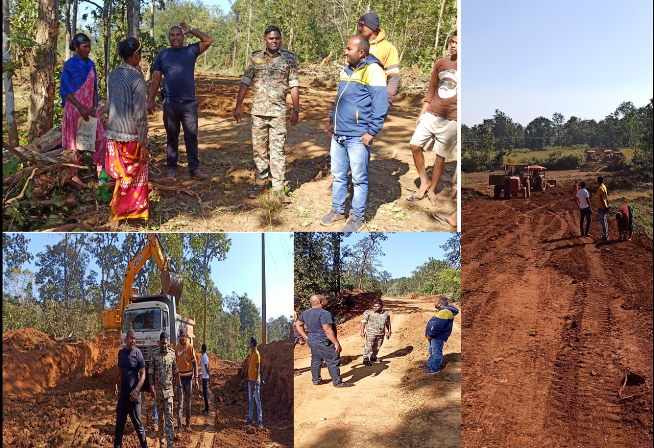 एसपी ने सडक़ निर्माण का लिया जायजा