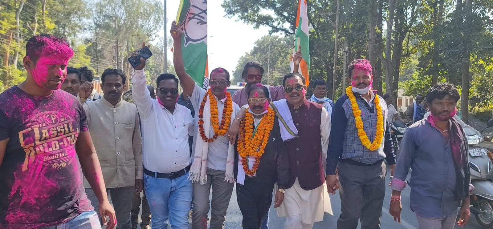 भेलवापदर वार्ड में कांग्रेस ने लहराया परचम