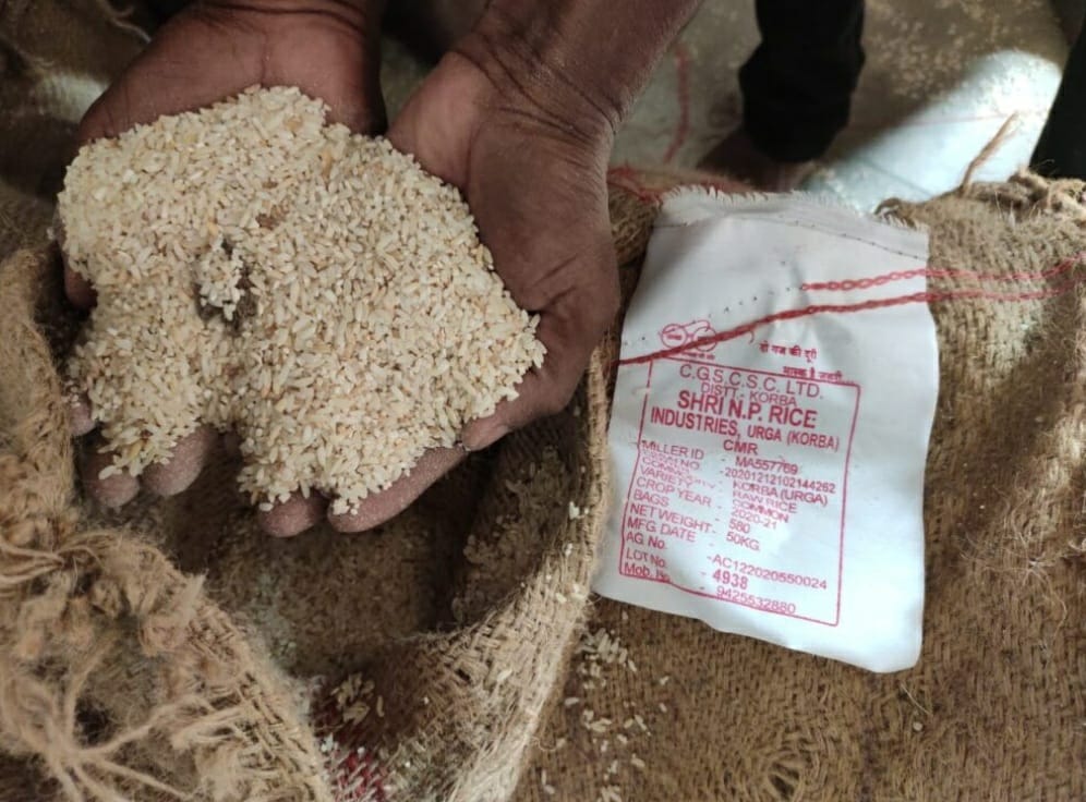 नान गोदाम में भण्डारित छह हजार 255 क्विंटल चांवल खराब