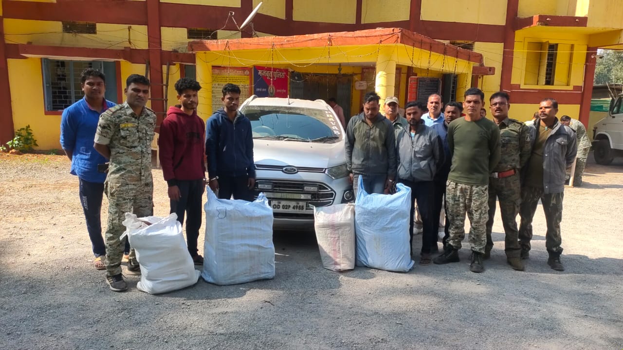 13 लाख के गांजा संग ओडिशा के 6 गिरफ्तार