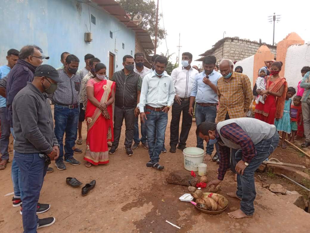 सीसी सडक़ निर्माण का भूमिपूजन