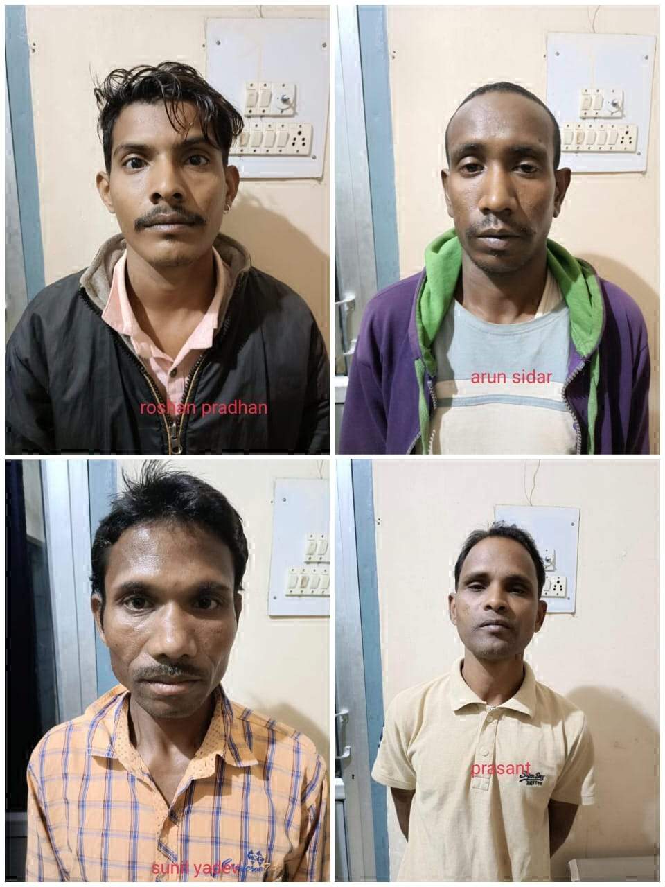 आईटीआई कॉलेज के पीछे जुआ खेलते 4 पकड़ाए