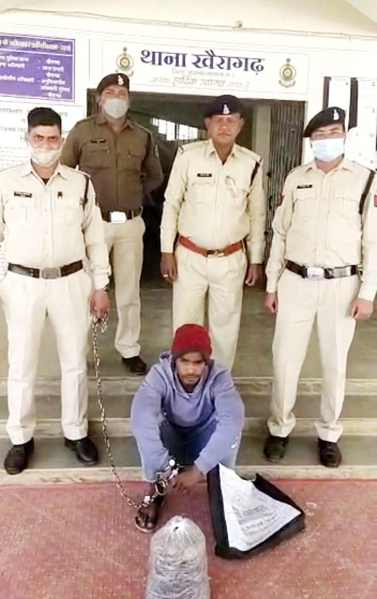 गांजा संग एक गिरफ्तार गांजा संग एक गिरफ्तार