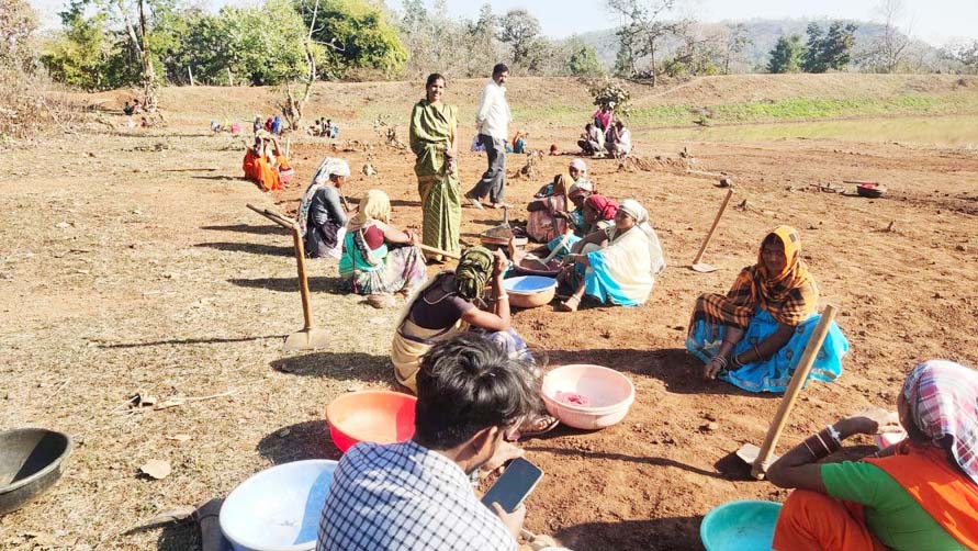 मनरेगा कार्यों का जिपं सदस्य ममता ने किया निरीक्षण