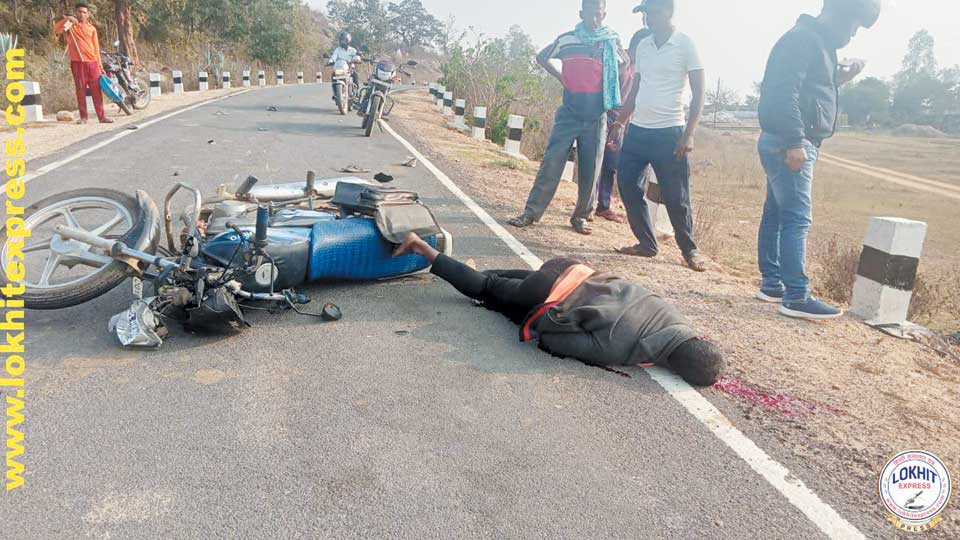 सडक़ हादसे में एक मौत, एक जख्मी