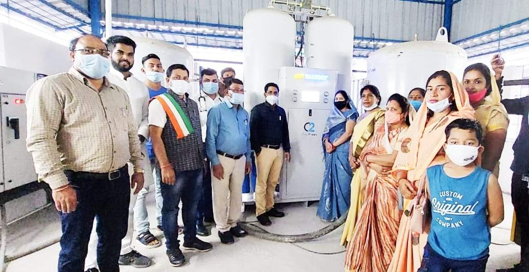 विधायक ने ऑक्सीजन प्लांट का किया लोकार्पण