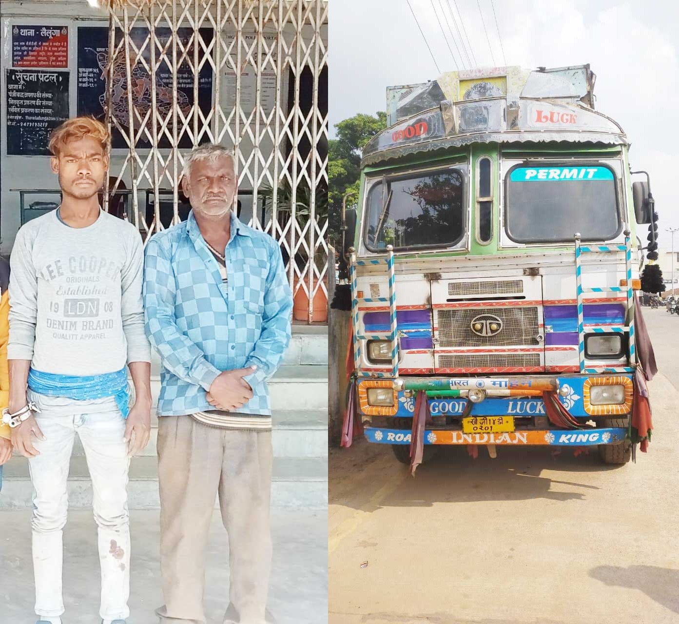 मवेशियों को बूचडख़ाने ले जाते दो तस्कर गिरफ्तार, 30 मवेशी व ट्रक जब्त 