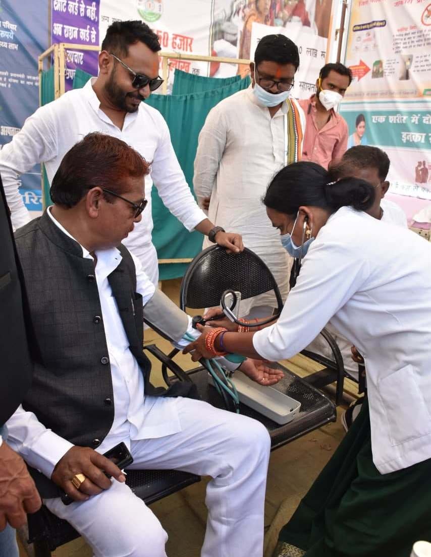 विधायक ने माता मावली मेले कराई स्वास्थ्य जांच