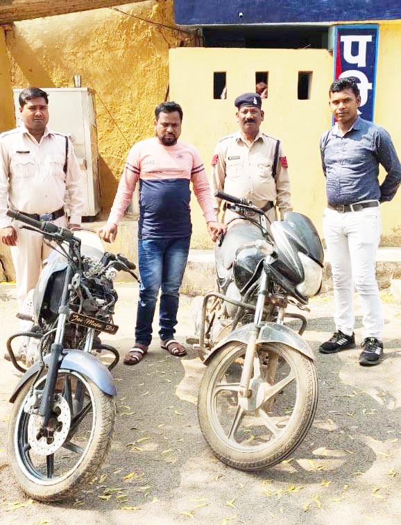 चेकिंग के दौरान पुलिस के हत्थे चढ़ा वाहन चोर