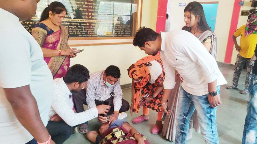 निगम के पास मधुमक्खियों का हमला अफरा-तफरी, महिला घायल