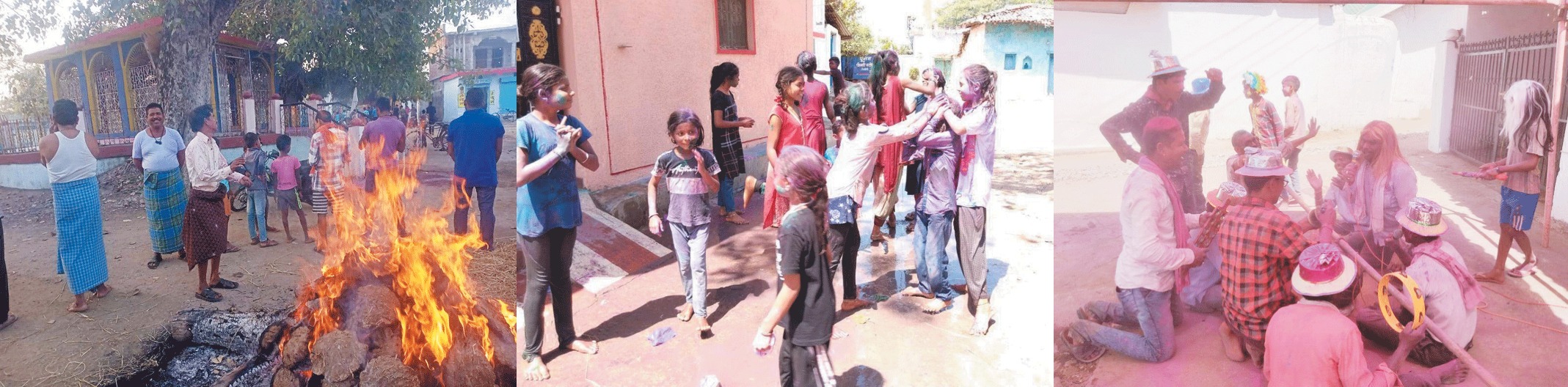 होली से पहले ही सेमरा में उड़े रंग गुलाल नगाड़े की थाप पर नाचते-थिरकते रहे बच्चे-युवा