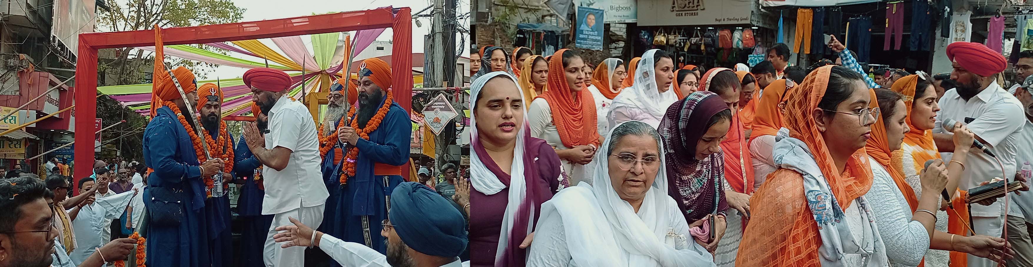 प्रकाश पर्व की संदेश यात्रा का शहर कांग्रेस ने किया स्वागत