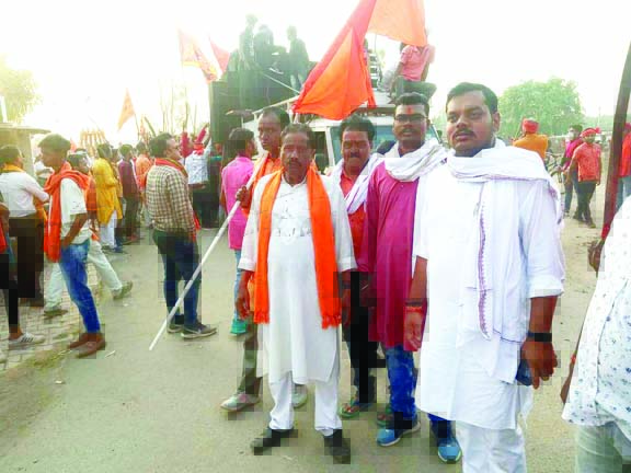 रामनवमी पर निकाली शोभायात्रा