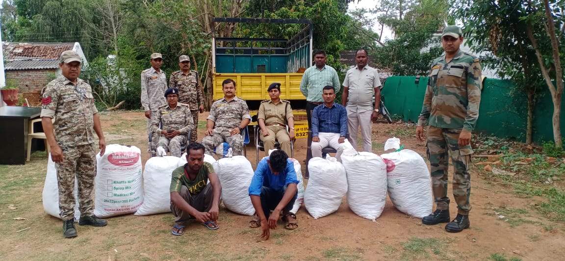 पुलिस की गांजा तस्करों पर बड़ी कार्रवाई