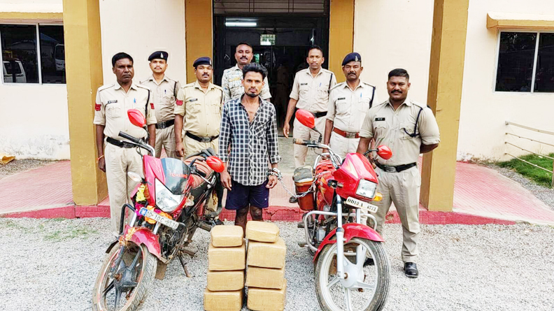 3 लाख के गांजा संग ओडिशा का एक बंदी