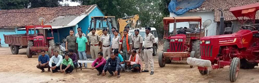 कोयले की अवैध खुदाई-परिवहन करते 8 पकड़ाए, ईंट भट्ठा में करते थे सप्लाई