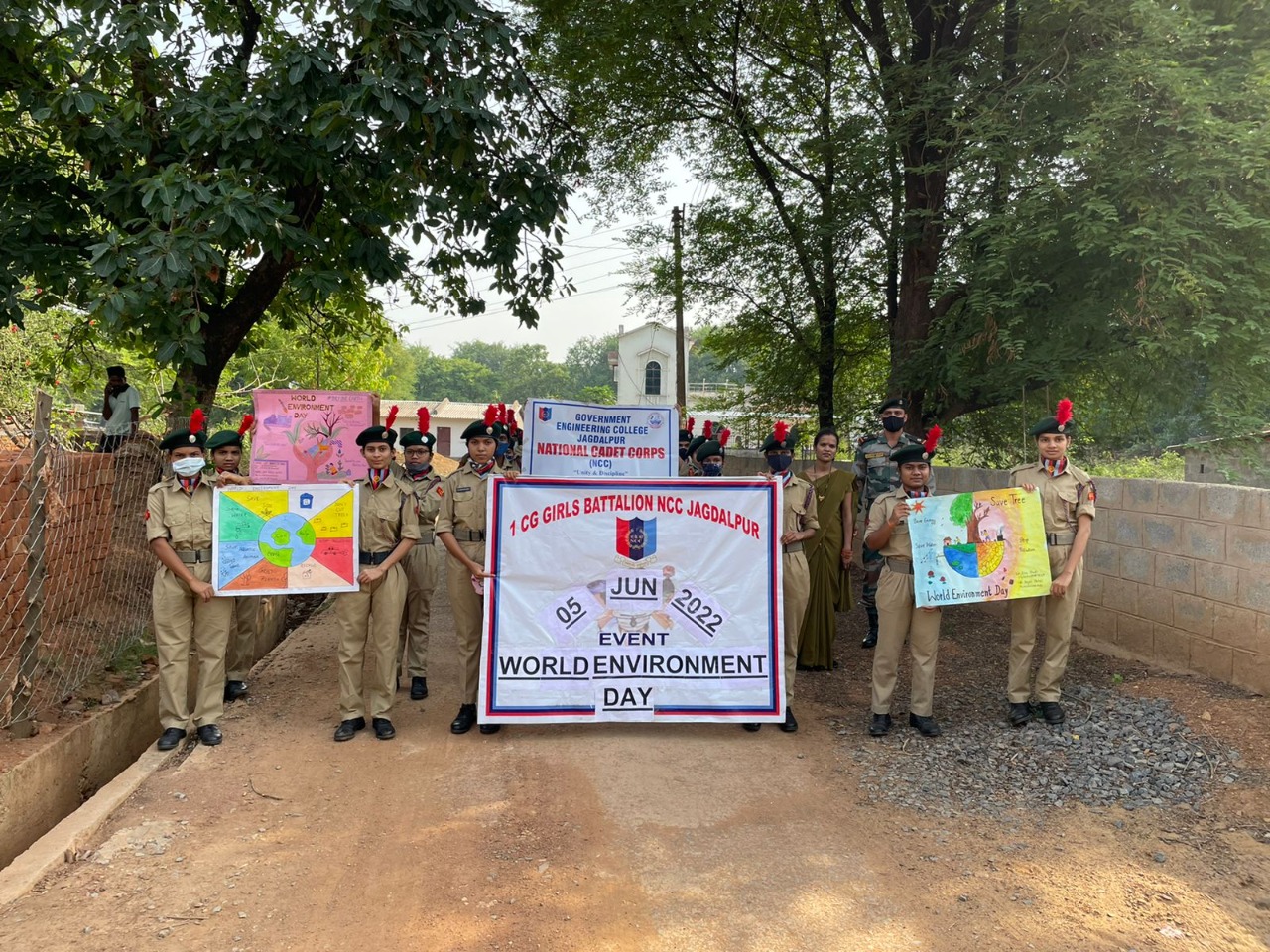 एनसीसी कैडेटों ने दिया पर्यावरण की रक्षा का संदेश