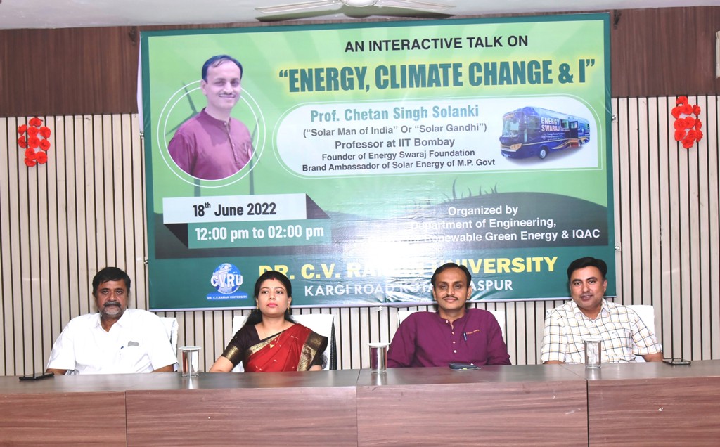 वैश्विक प्रदूषण रोकने के लिए सभी को ऊर्जा साक्षर बनाने की जरूरत- प्रो. चेतन