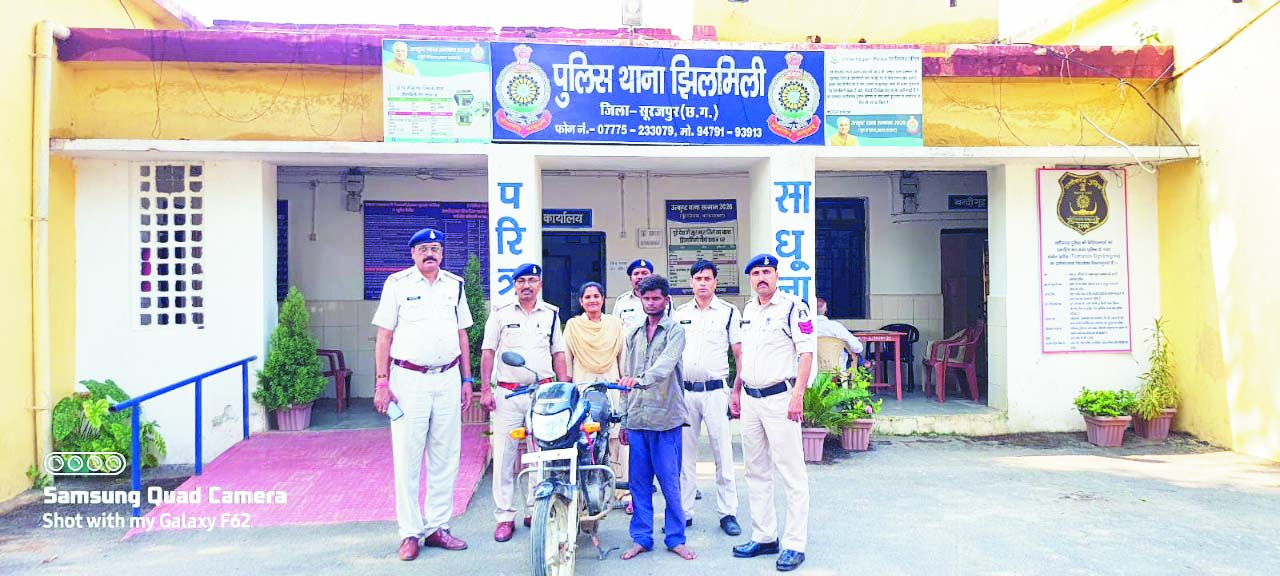 चोरी की बाइक सहित 1 गिरफ्तार