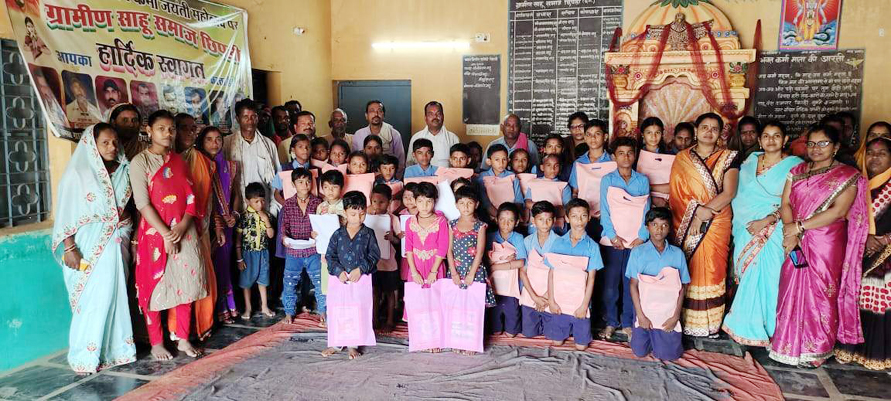 छिपली में मनाया गया शाला प्रवेश उत्सव