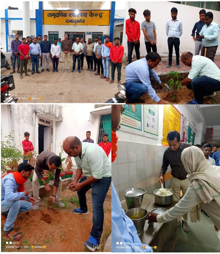 एसडीएम व बीएमओ ने भोजन सेवा में दी मौजूदगी