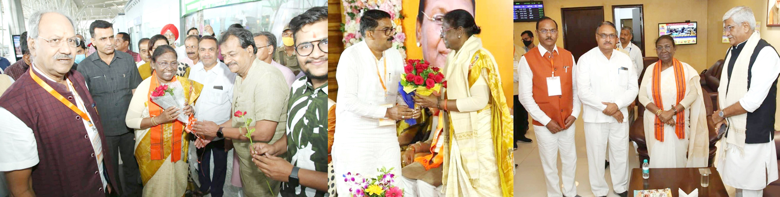 राष्ट्रपति उम्मीदवार का संदीप व विजय ने किया स्वागत राष्ट्रपति उम्मीदवार का संदीप व विजय ने किया स्वागत