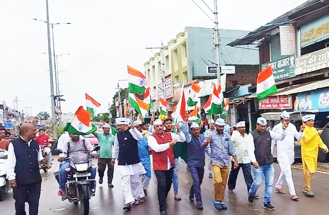 आप ने निकाली तिरंगा यात्रा आप ने निकाली तिरंगा यात्रा
