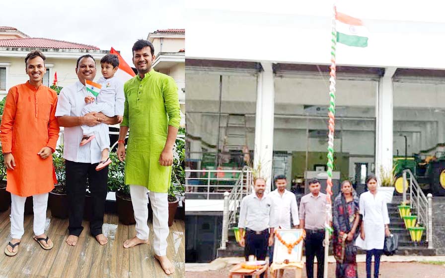 श्याम अग्रवाल ने किया ध्वजारोहण श्याम अग्रवाल ने किया ध्वजारोहण