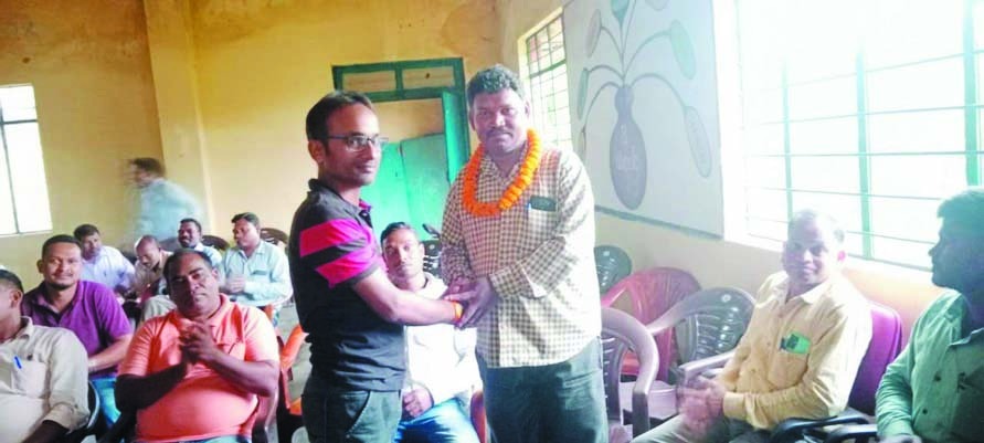  सहायक शिक्षक फेडरेशन के दूसरी बार ब्लॉक अध्यक्ष बने नान साय मिंज