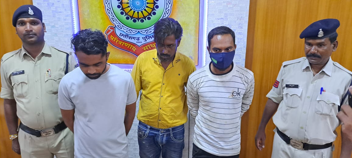 भिलाई-दुर्ग में ब्राऊन शुगर खपाने नागपुर से निकले तीन नांदगांव पुलिस के हत्थे चढ़े