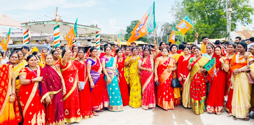 महिला मोर्चा सिहावा विधानसभा ने मनाया तीज महोत्सव